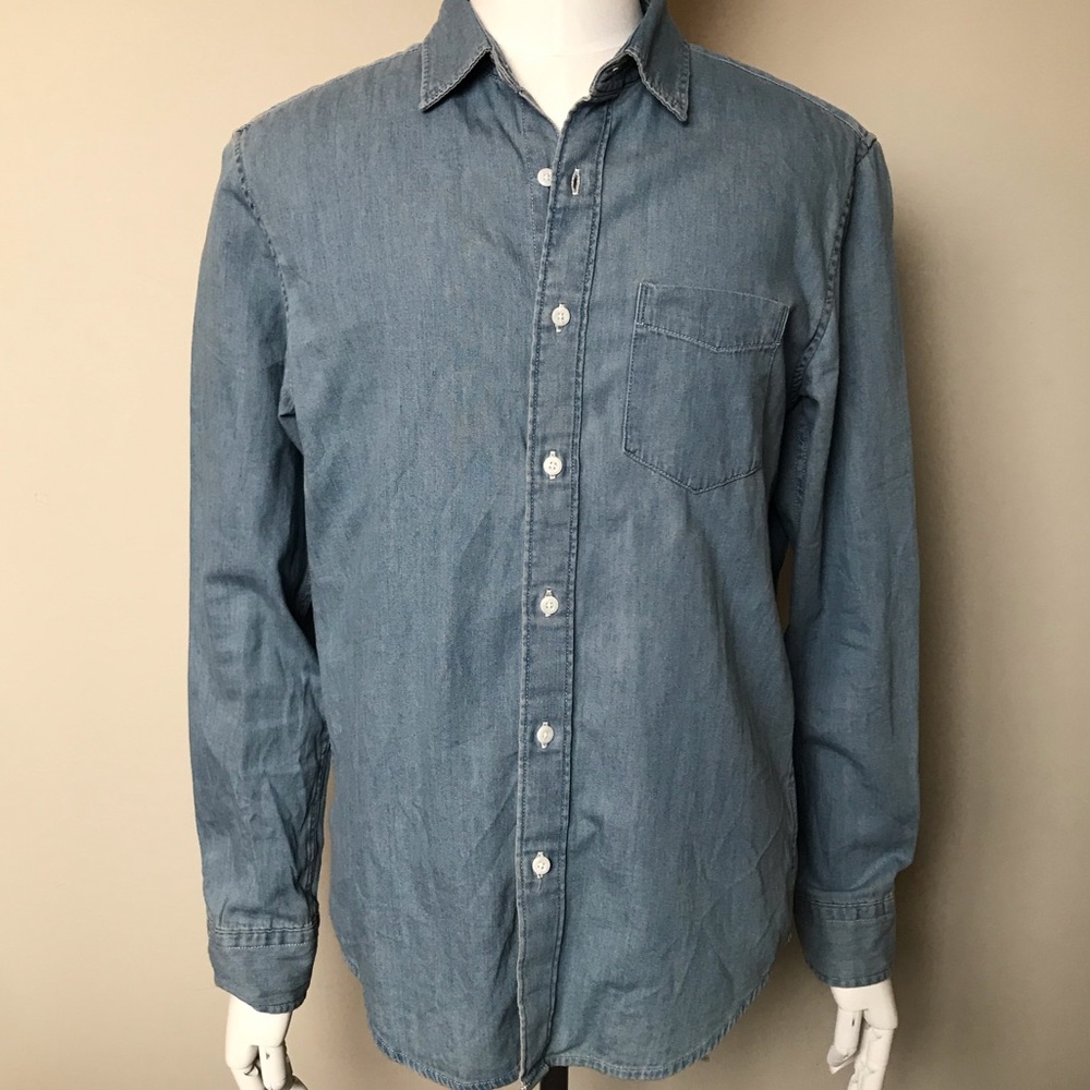 American Eagle Denim Button Up Long Sleeve Casual Shirt
